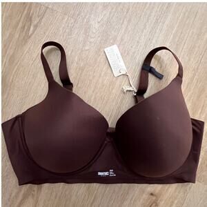 NWT- Aerie Smoothez Brown Plunge Plongeant Bra 38DD